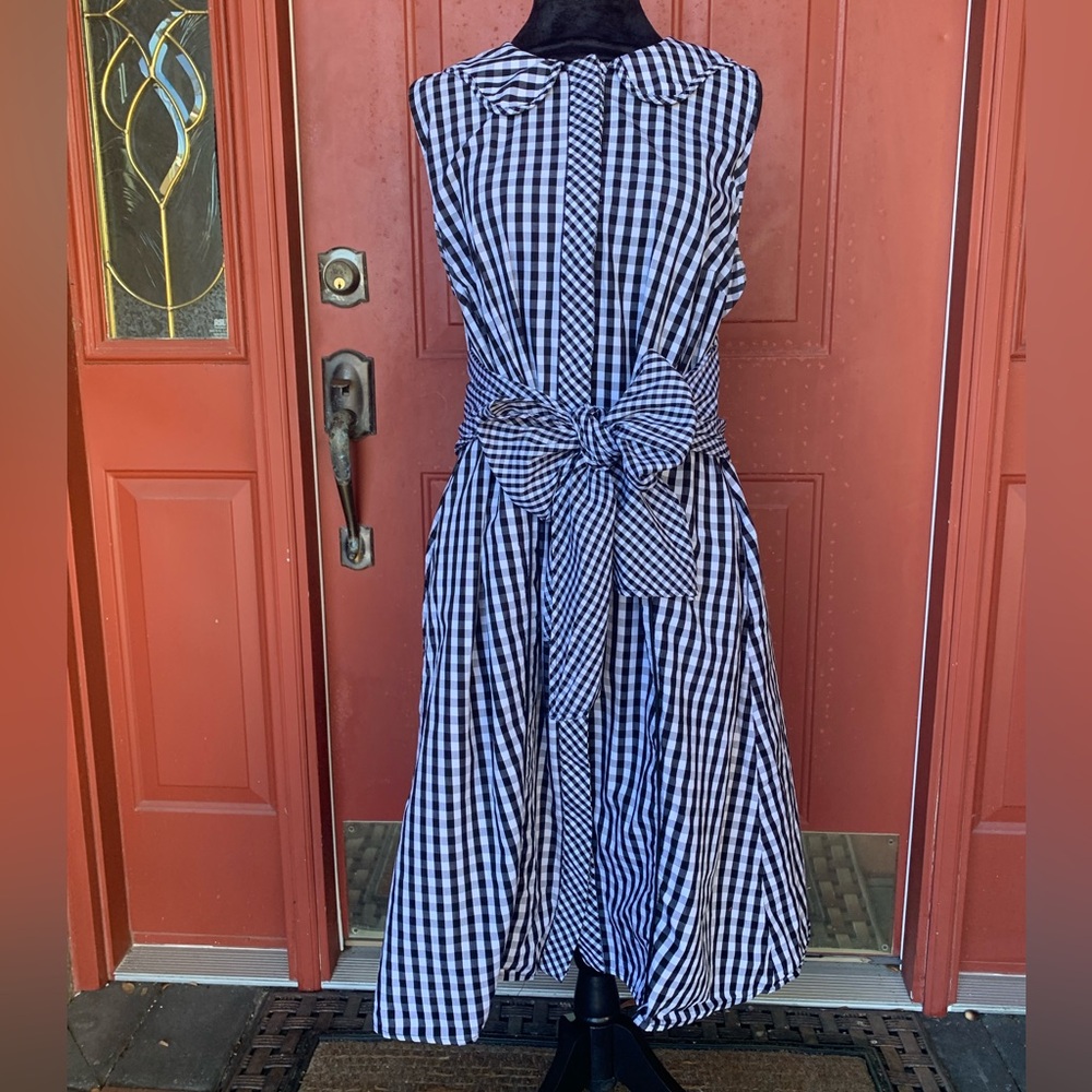 Eloquii Black and White Gingham Dress